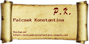 Palcsek Konstantina névjegykártya